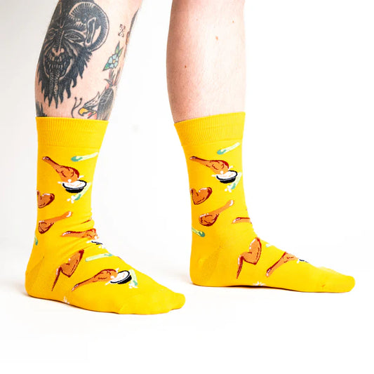 Sock it to Me - Spread Your Wings & Fry Mens Crew Socks